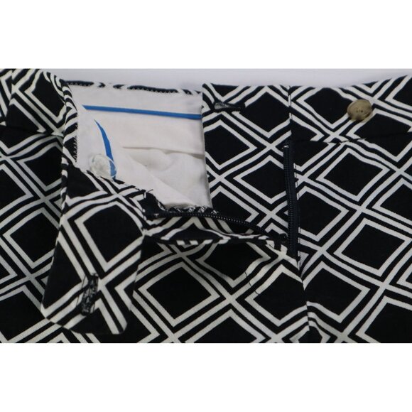J. Crew Women's Black & White Geometric Print Cotton Shorts Size Small - Picture 7 of 13